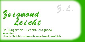 zsigmond leicht business card